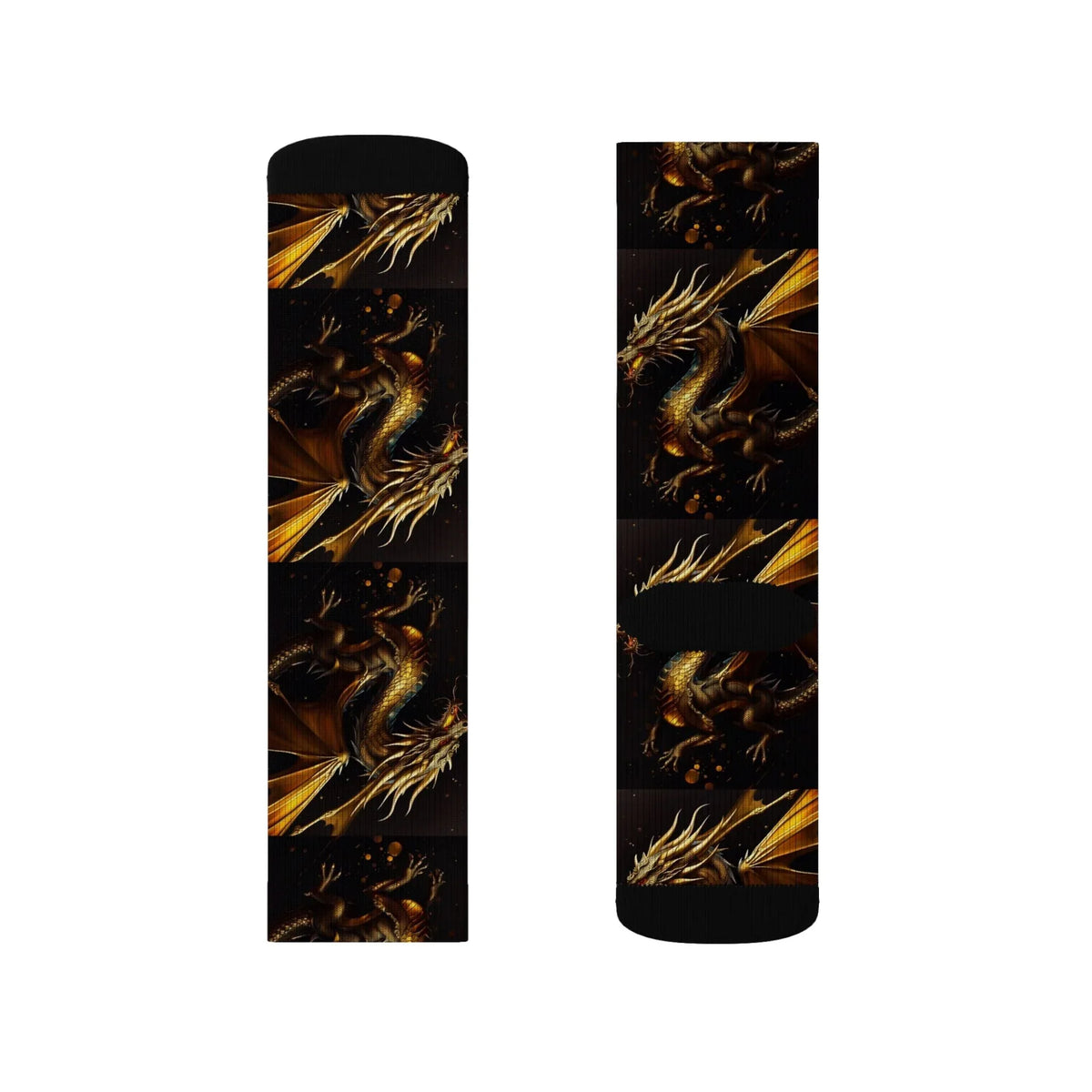 Dragon Fire Energy Sublimation Socks - Fantasy Lovers - underthestarsbabe