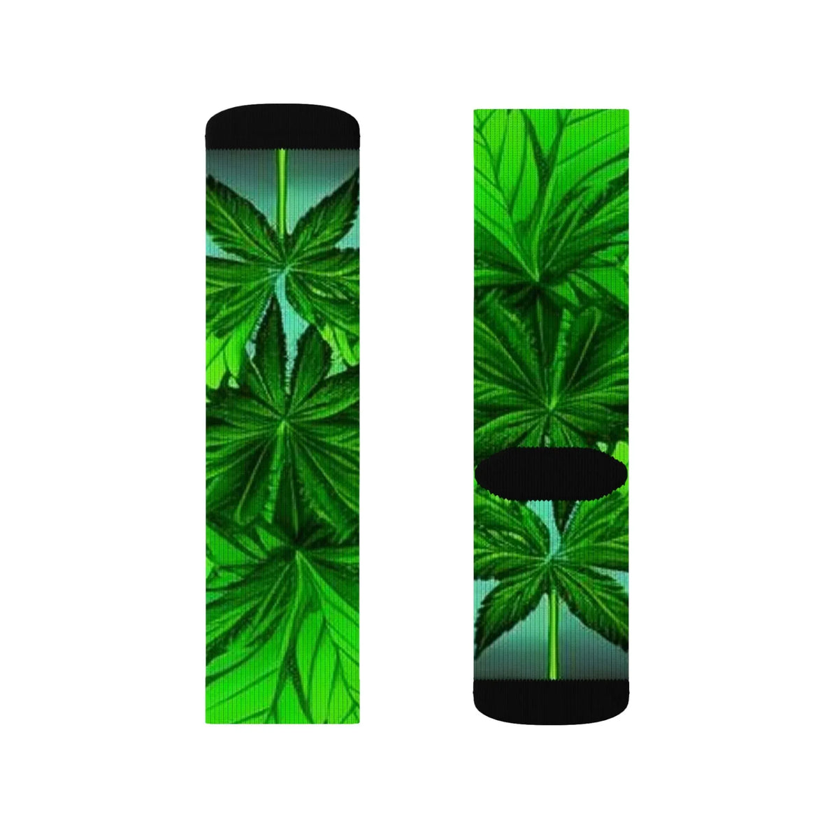 Herbal Leaf Sublimation Socks - Natural Comfort for Your Feet - underthestarsbabe