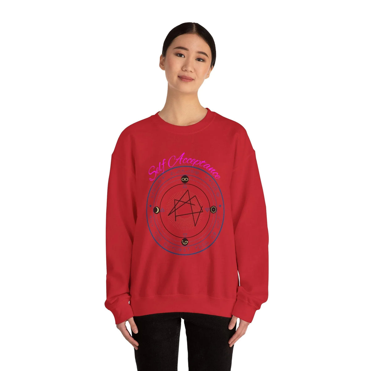 I Choose to Fully Accept Myself Sigil Crewneck Sweatshirt - underthestarsbabe