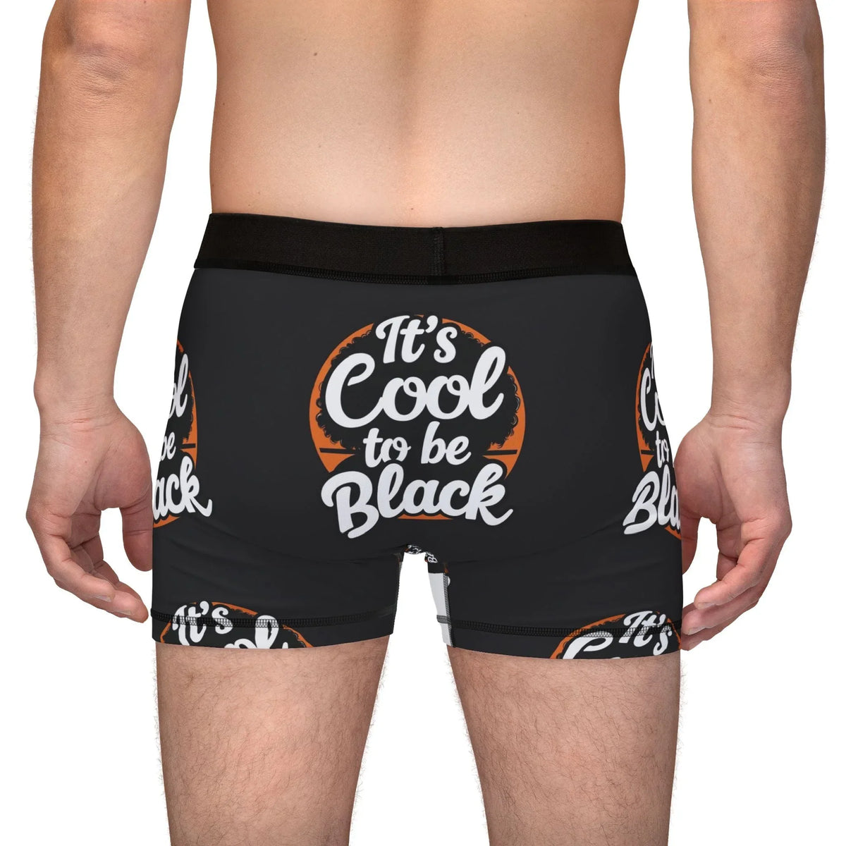 It's Cool to Be Black Graphic Boxers — Men's All-Over Print Boxer Briefs - underthestarsbabe
