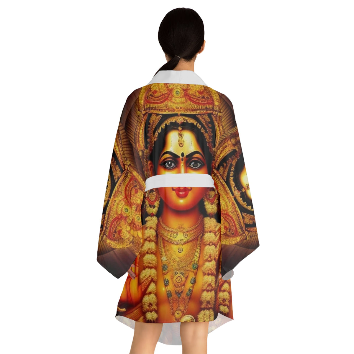 Long Sleeve Kimono Robe - Lakshimi Design - underthestarsbabe.shop