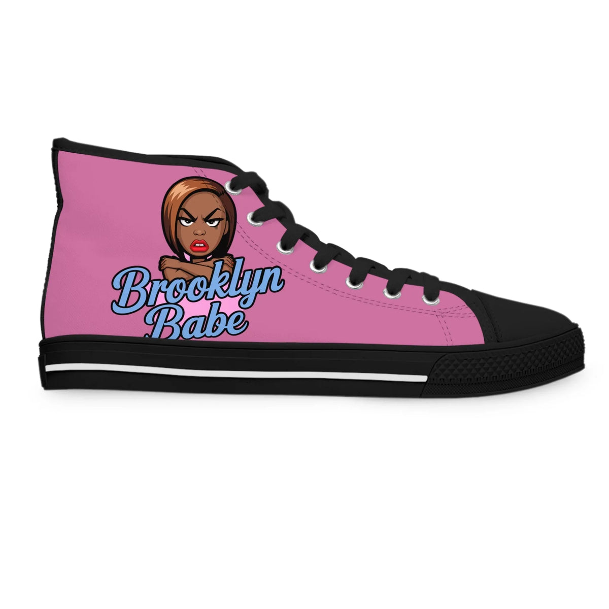 Women's High Top Sneakers - Brooklyn Babe Trendy Hi Top Sneakers - underthestarsbabe