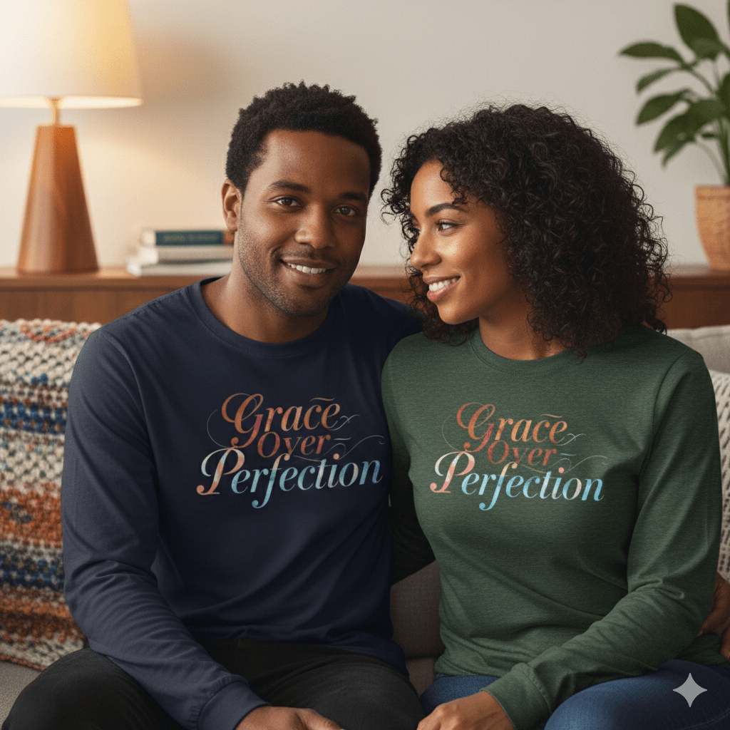 Embrace Your Truest Self: A Deep Dive into the Grace Over Perfection Affirmation Tee Shirt - underthestarsbabe