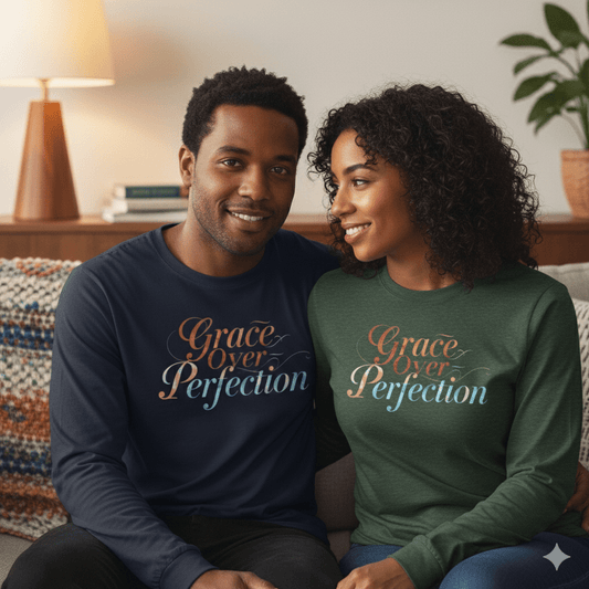 Embrace Your Truest Self: A Deep Dive into the Grace Over Perfection Affirmation Tee Shirt - underthestarsbabe