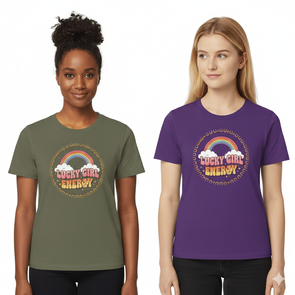 The Lucky Girl Energy Tee: Manifest Your Best Life - underthestarsbabe