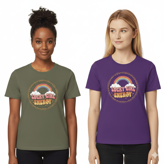 The Lucky Girl Energy Tee: Manifest Your Best Life - underthestarsbabe