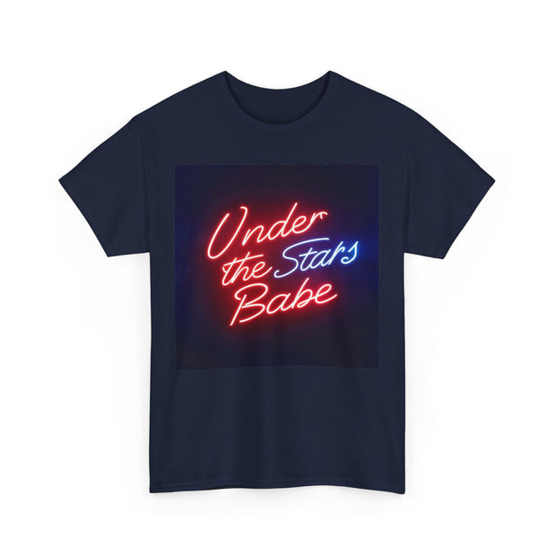Neon Under the Stars Babe Heavy Cotton Tee - Bold & Trendy