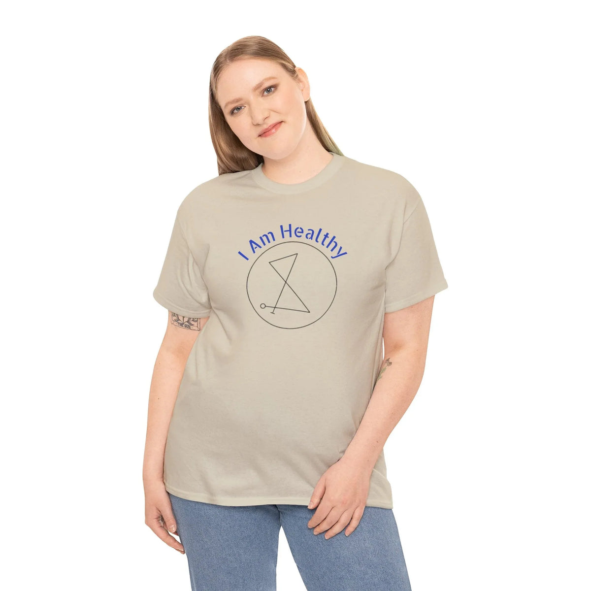 I AM Healthy Sigil Healing T-Shirt — Spiritual Wellness Tee - underthestarsbabe