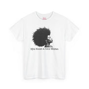 Afro Kisses & Cocoa Wishes Tee | Unisex Heavy Cotton T-Shirt for Black History Month, Celebrations, Diversity, Gift for Her