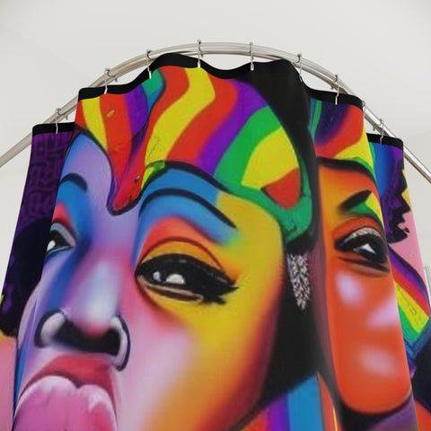 Sisterhood Polyester Shower Curtain - Bold & Unique - Under the Stars Babe