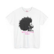 Afro Kisses & Cocoa Wishes Tee | Unisex Heavy Cotton T-Shirt for Black History Month, Celebrations, Diversity, Gift for Her