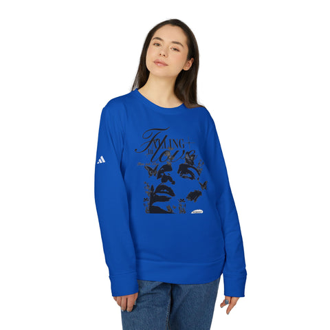 Falling In Love Adidas® Unisex Fleece Crewneck Sweatshirt - Under The Stars Babe