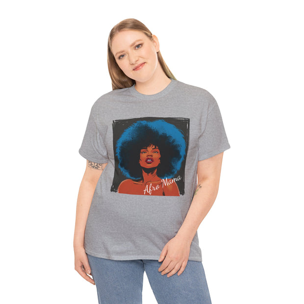 Afro Mama Unisex Heavy Cotton Tee - Unique & Bold - Under the Stars Babe