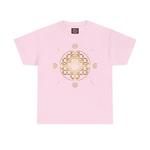 Gold Flower Of Life Unisex Graphic Tee
