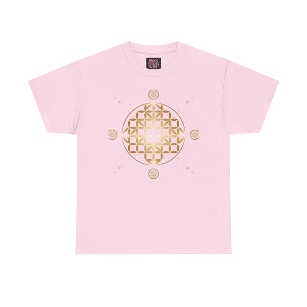 Gold Flower Of Life Unisex Graphic Tee