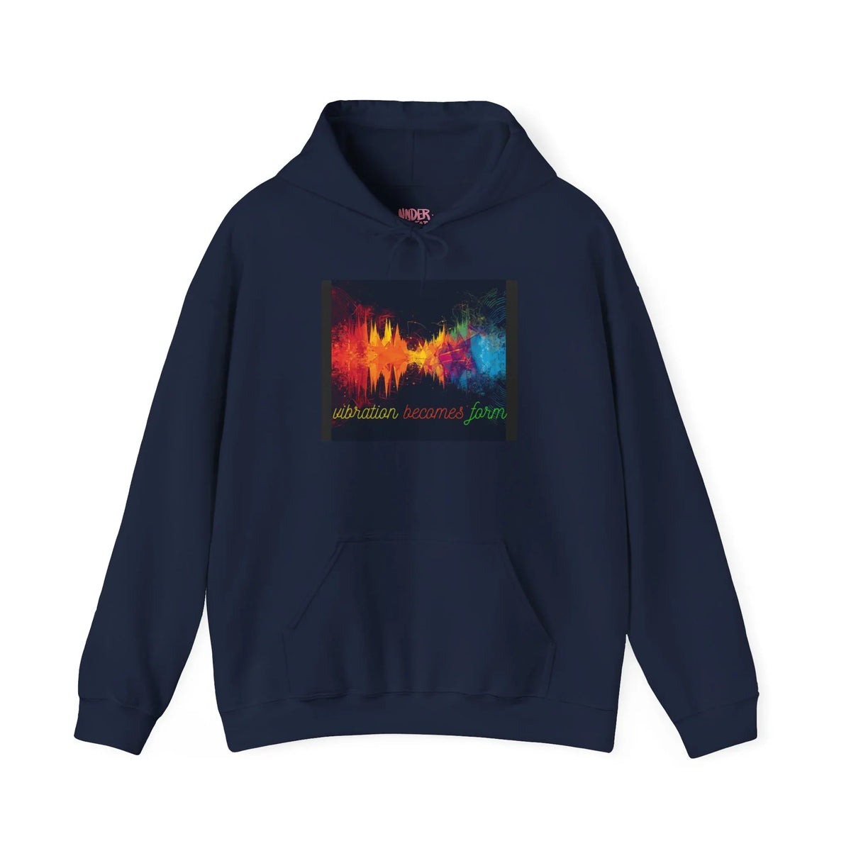 Energy Hoodie — "Vibration Becomes Form" Graphic Hoodie - underthestarsbabe