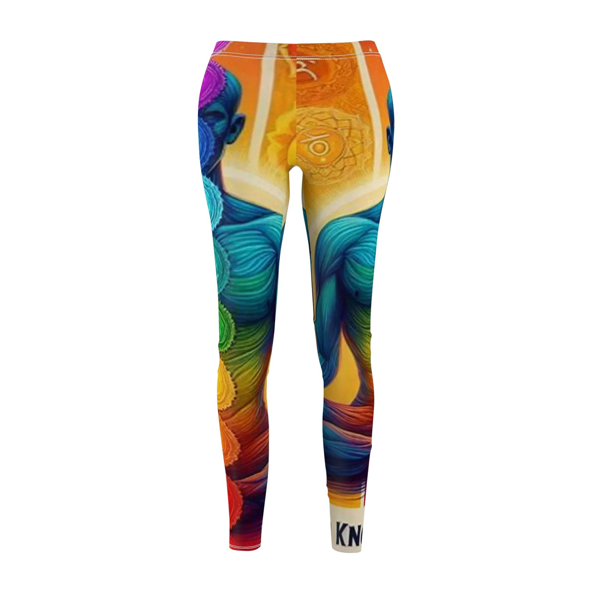 Chakra Rainbow Yoga Leggings — Colorful Spiritual Energy Print - underthestarsbabe