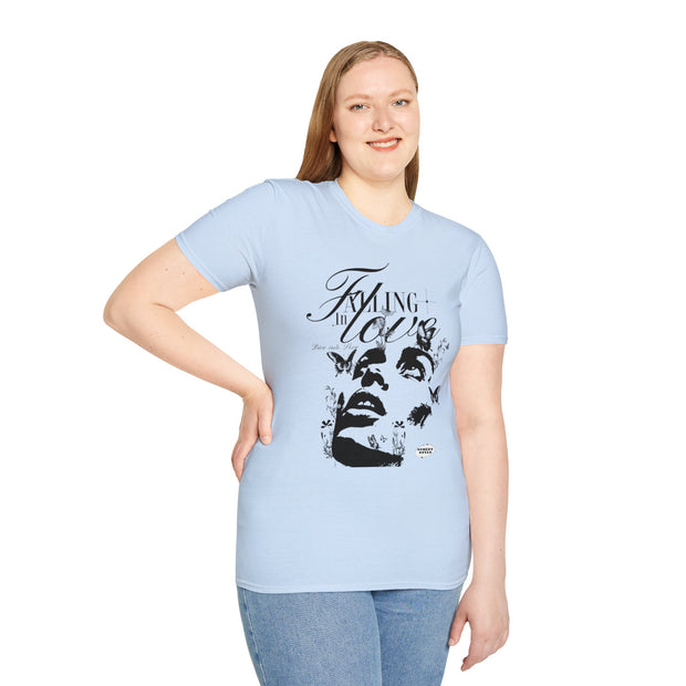 Falling in Love Unisex Softstyle T-Shirt - Romantic & Soft - Under the Stars Babe