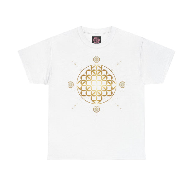 Gold Flower Of Life Unisex Graphic Tee