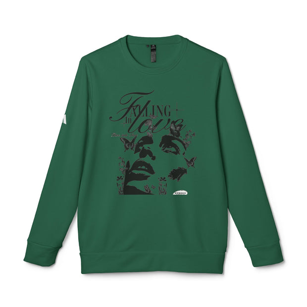 Falling In Love Adidas® Unisex Fleece Crewneck Sweatshirt - Under The Stars Babe