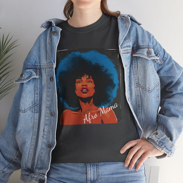 Afro Mama Unisex Heavy Cotton Tee - Unique & Bold - Under the Stars Babe
