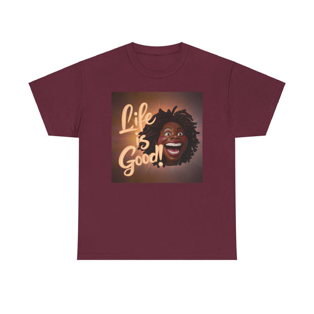 Life is Good Lady Unisex Heavy Cotton Tee - Casual - Under the Stars Babe