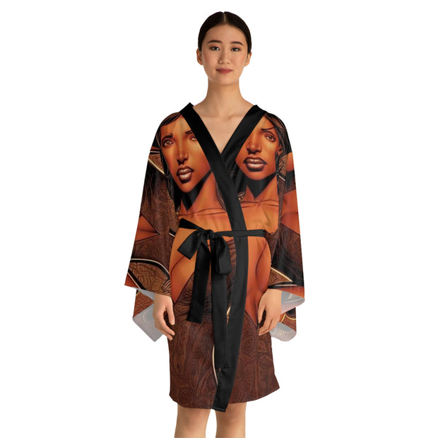 Kiara Long Sleeve Kimono Robe - Elegant & Stylish - Under the Stars Babe