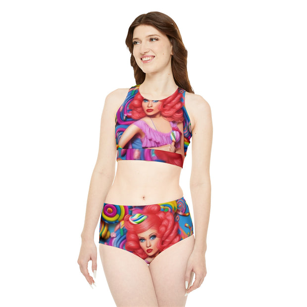 Candy Girl Sporty Bikini Set - Trendy & Fun - Under the Stars Babe