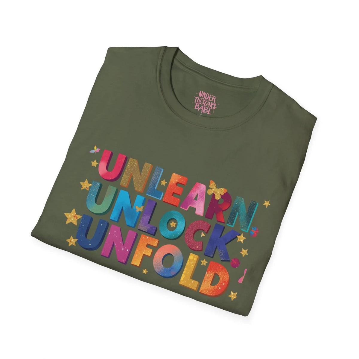 Unlearn Unlock Unfold Graphic Tee | Premium Cotton Streetwear - underthestarsbabe