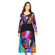 The Kenzie Black Lady Long Sleeve Dance Dress