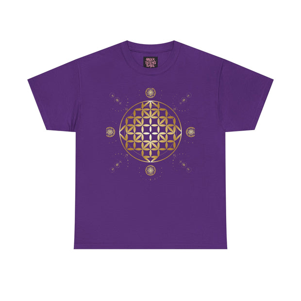 Gold Flower Of Life Unisex Graphic Tee