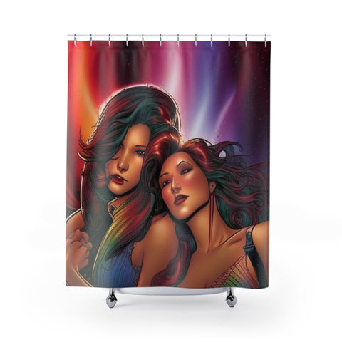 Sister Bond Shower Curtain - Stylish & Artistic - Under the Stars Babe