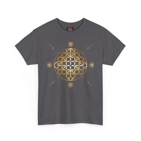 Gold Flower Of Life Unisex Graphic Tee