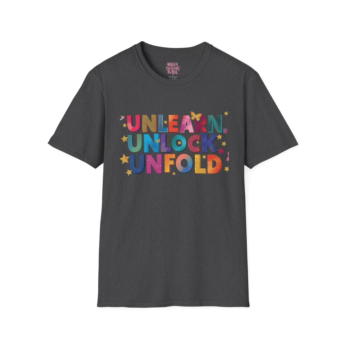Unlearn Unlock Unfold Graphic Tee | Premium Cotton Streetwear - underthestarsbabe