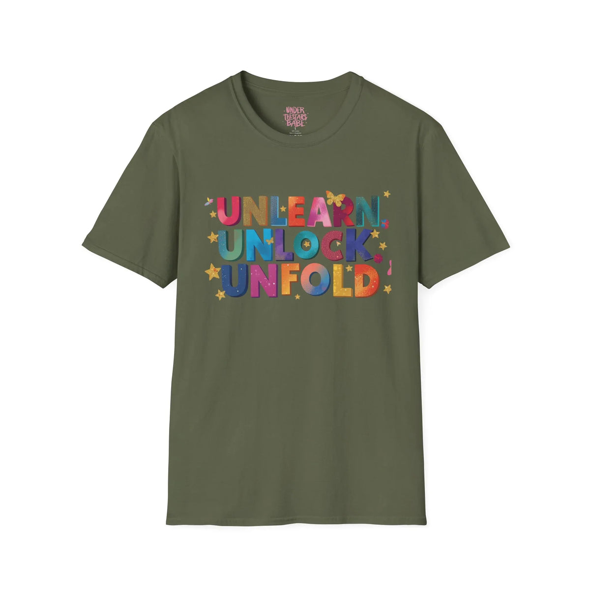 Unlearn Unlock Unfold Graphic Tee | Premium Cotton Streetwear - underthestarsbabe