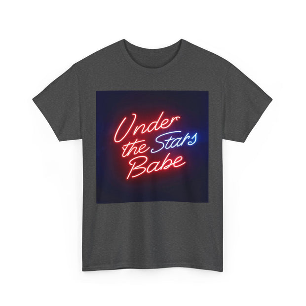 Neon Under the Stars Babe Heavy Cotton Tee - Bold & Trendy