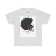 Afro Kisses & Cocoa Wishes Tee | Unisex Heavy Cotton T-Shirt for Black History Month, Celebrations, Diversity, Gift for Her