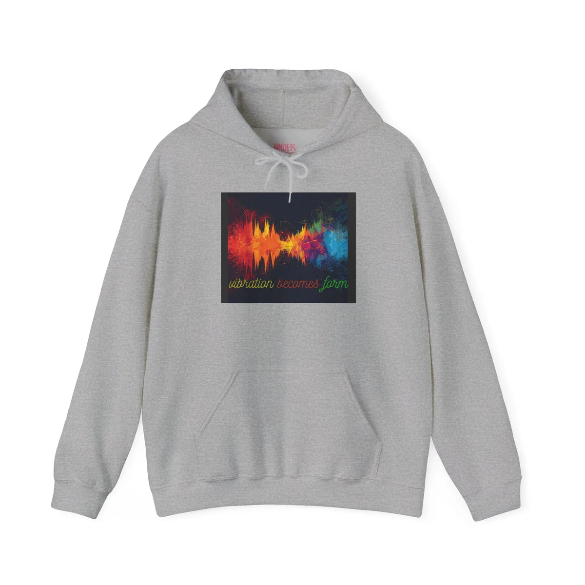 Energy Hoodie — "Vibration Becomes Form" Graphic Hoodie - underthestarsbabe