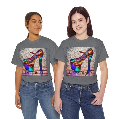 Disco Nights Unisex Heavy Cotton Tee - Retro Vibes - Under the Stars Babe