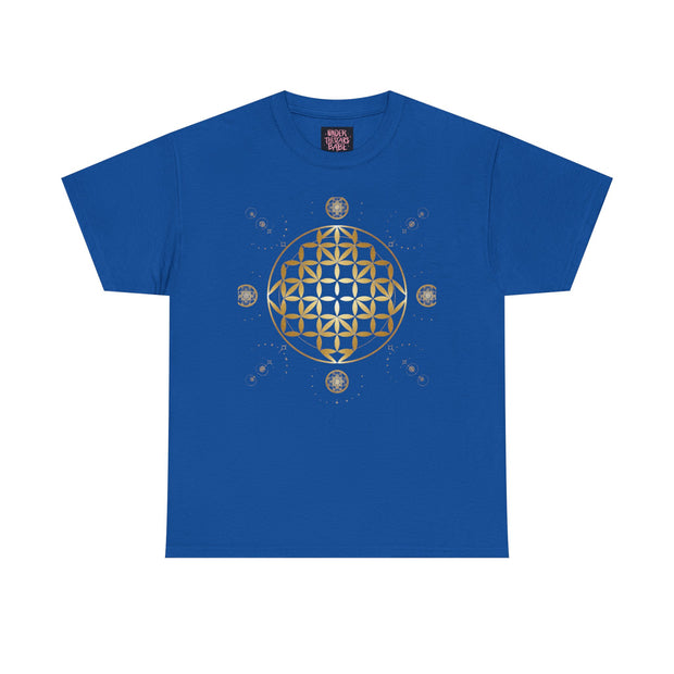 Gold Flower Of Life Unisex Graphic Tee