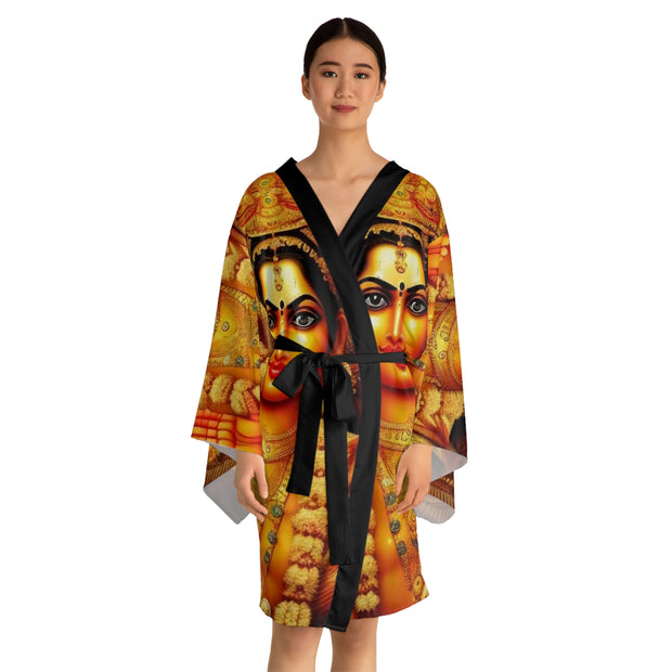Lakshmi Long Sleeve Kimono Robe - Luxe & Flowing - Under the Stars Babe