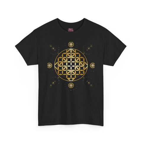 Gold Flower Of Life Unisex Graphic Tee