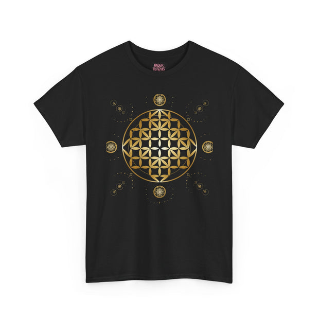 Gold Flower Of Life Unisex Graphic Tee