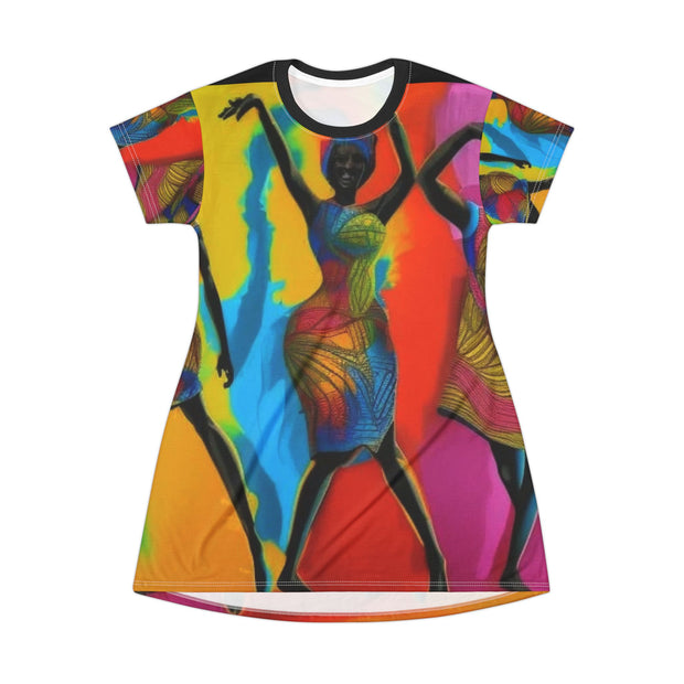 Celebrate T-Shirt Dress - Under The Stars Babe