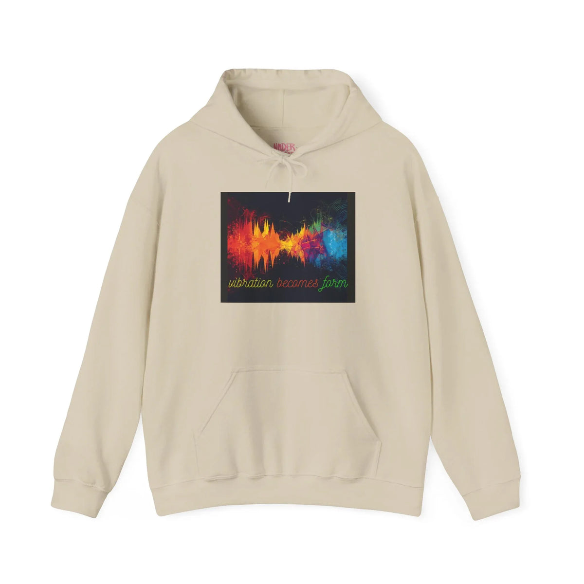 Energy Hoodie — "Vibration Becomes Form" Graphic Hoodie - underthestarsbabe