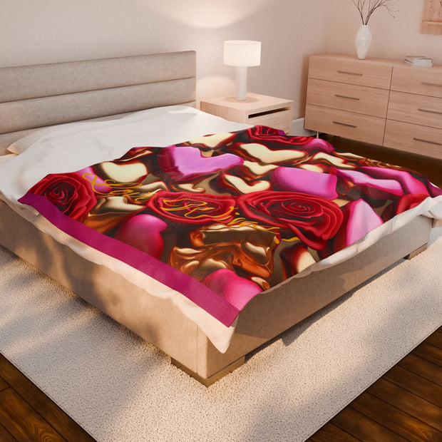 Love Wins! Velveteen Plush Blanket