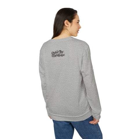 Falling In Love Adidas® Unisex Fleece Crewneck Sweatshirt - Under The Stars Babe