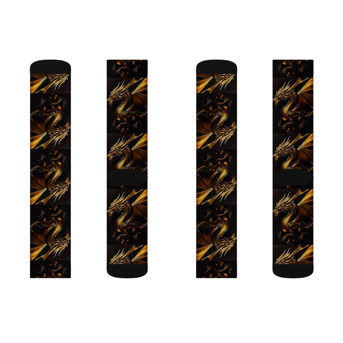Dragon Fire Energy Sublimation Socks - Fantasy Lovers - underthestarsbabe