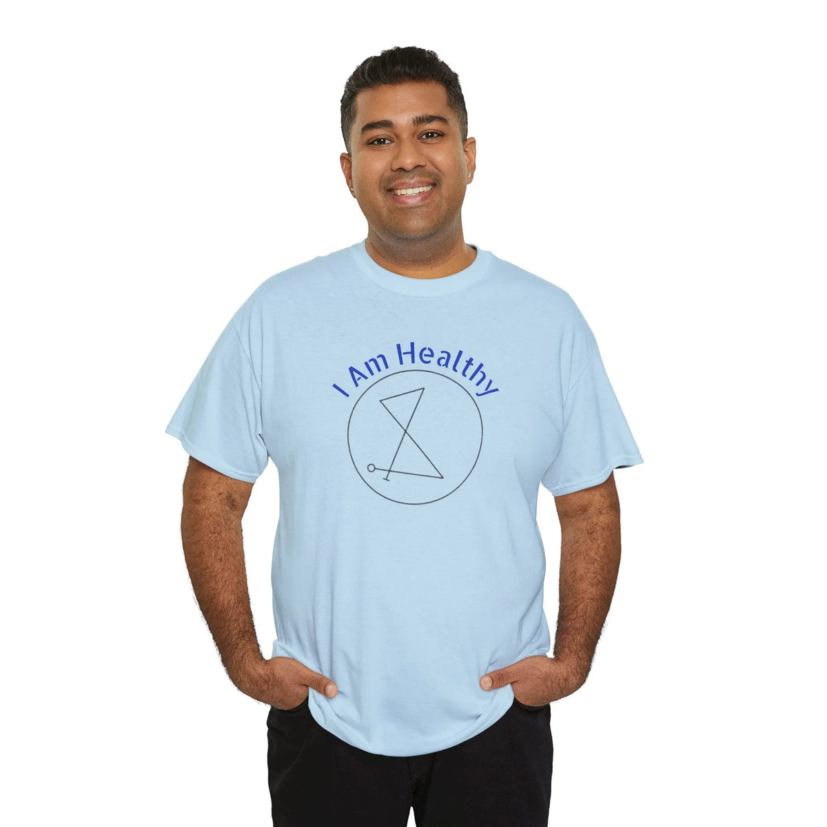 I AM Healthy Sigil Healing T-Shirt — Spiritual Wellness Tee - underthestarsbabe