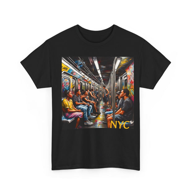 NYC Subway Unisex Heavy Cotton Tee - Urban & Trendy - Under the Stars Babe